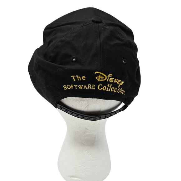 Disney Software Collection Mens Hat Cap Snapback Black Gold Mickey Head One Size - Picture 5 of 10